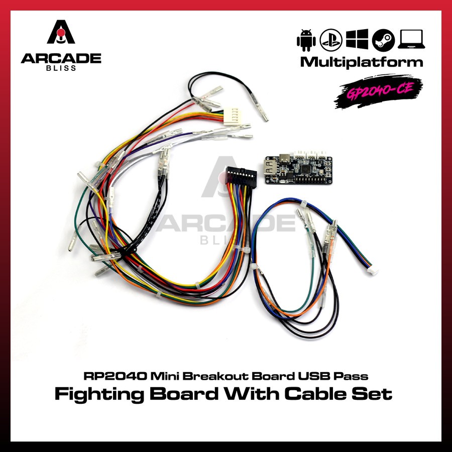 GP2040-CE RP2040 Mini Breakout Board USB Passthrough Fighting Controller Arcade Stick DIY Hitbox PIC