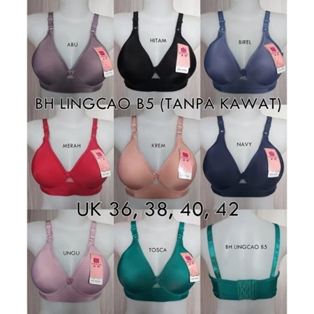BRA /BH ORIGINAL LINGCAO  KAIT 3 B5  Ukuran 36 - 42 Tanpa Kawat