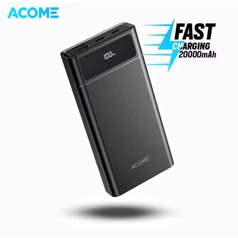 power bank acome 20000mah fast charging qc3.0 pd vooc scp dash ap201