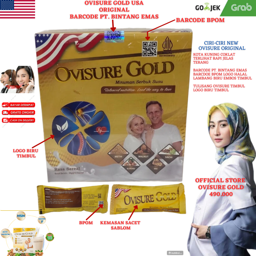 

OVISURE GOLD ASLI ORIGINAL MILK SUSU VITAMIN TULANG DAN SENDI OSTEOPOROSIS OSTEOTRITIS
