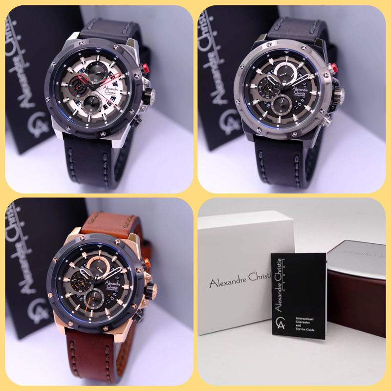 JAM TANGAN PRIA ALEXANDRE CHRISTIE AC 6506 MC / AC 6506 / 6506 ORIGINAL CHRONOGRAPH GARANSI RESMI 1 