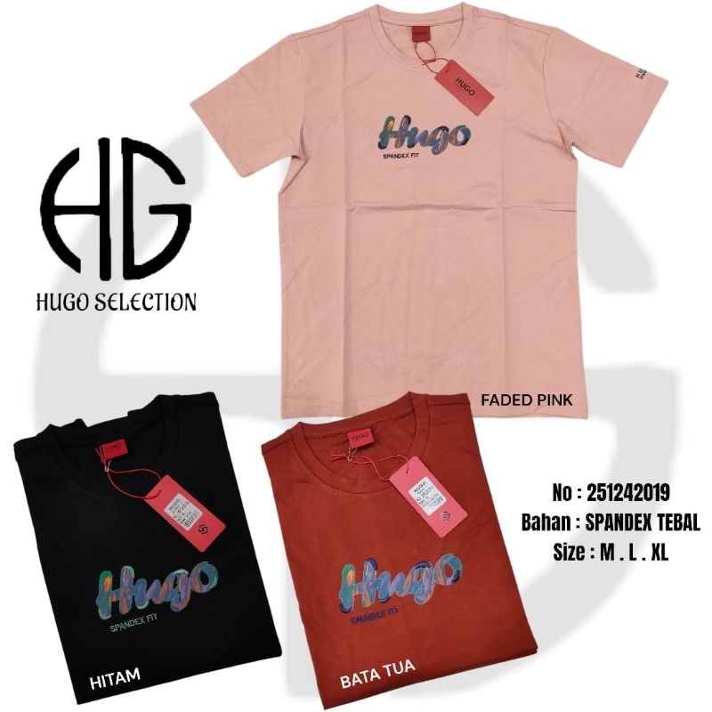 (New Arrival) Baju Kaos Oblong Pria Premium HUGO SELECTION Original