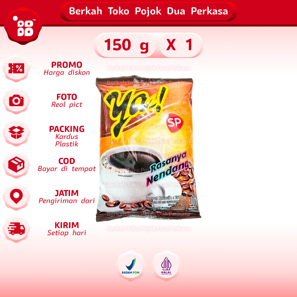 

Kopi YA! SP Kopi Bubuk Rasanya Nendang 150 g [JATIM]