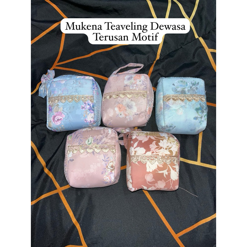 Mukena Traveling Dewasa Terusan Motif