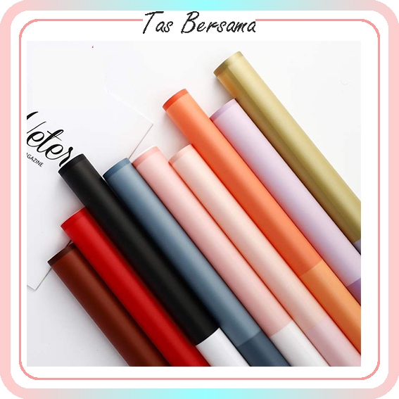 Kertas Buket Bunga Double Color Pastel Flower Wrapping Paper Cellophane Paper 2 Warna KB6024