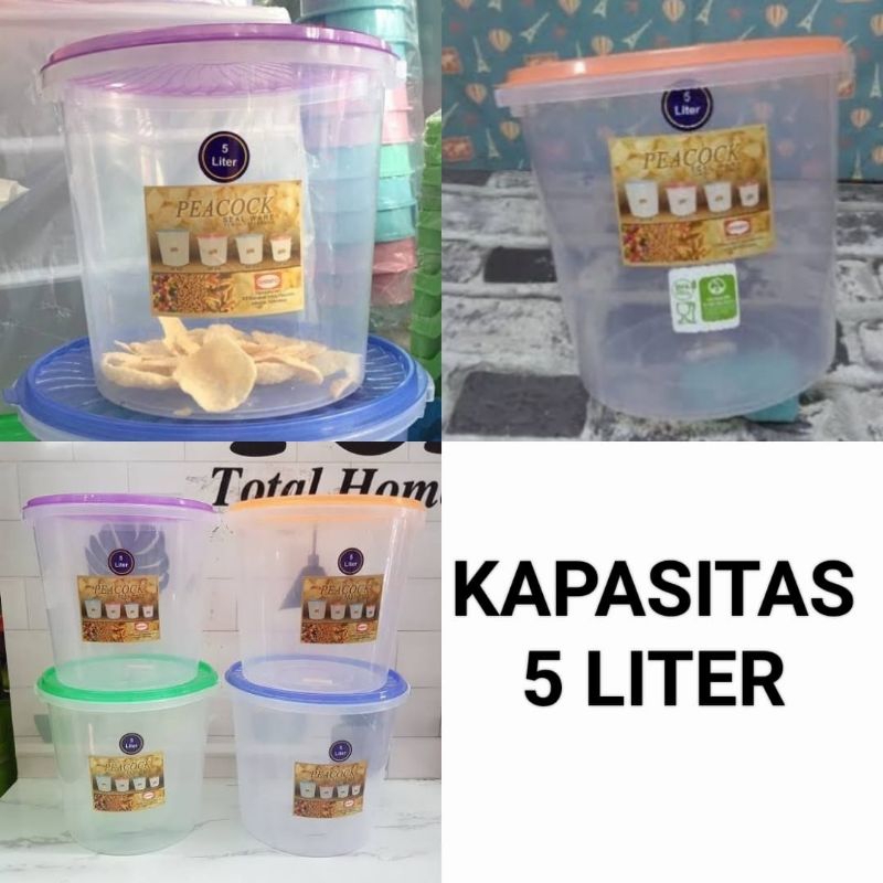 toples kerupuk toples plastik shinpo kapasitas 5 liter