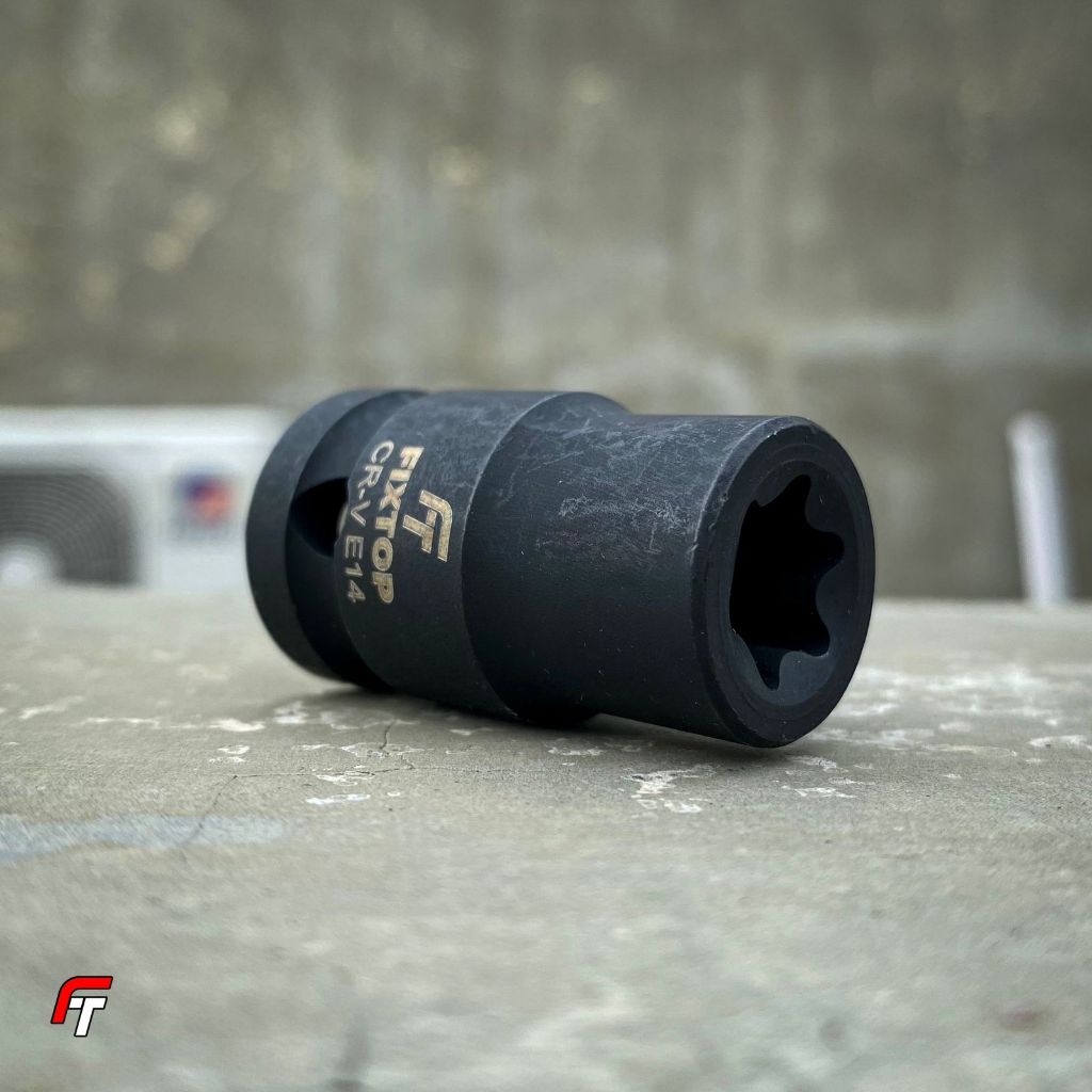 FIXTOP Mata Kunci Shock Bintang 1/2 Inch E8 E10 E11 E12 E14 E16 E18 E20 E22 E24 Star Socket Impact