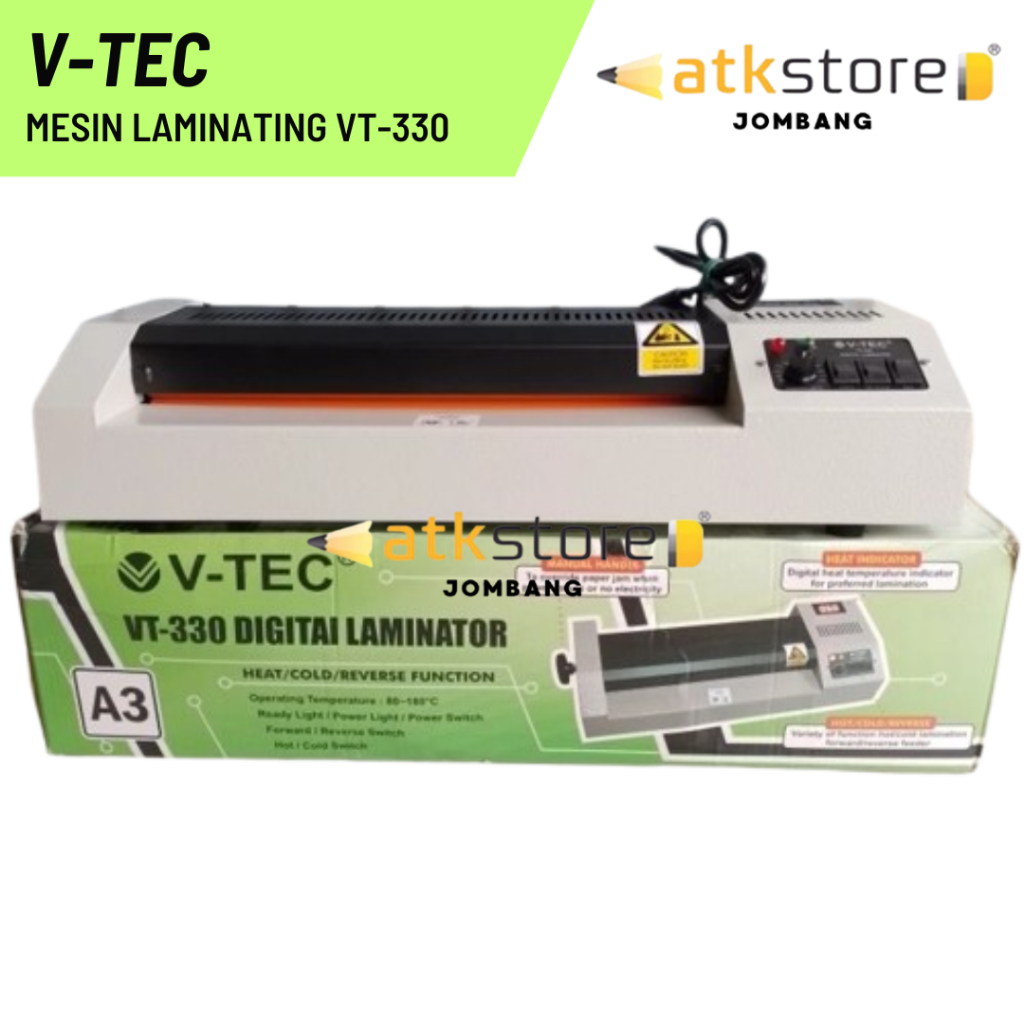 

V-TEC Mesin Laminating + Handle VT-330 A3 / Laminating A3 / Laminator Kertas A3
