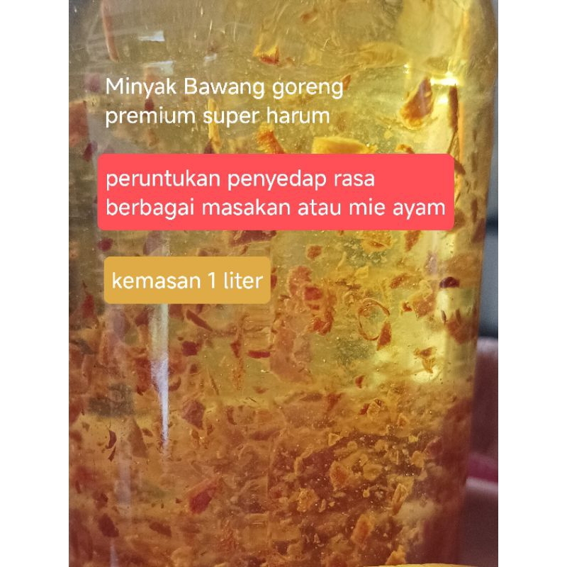 

Minyak Bawang Goreng Premium Super Harum Kemasan 1 liter