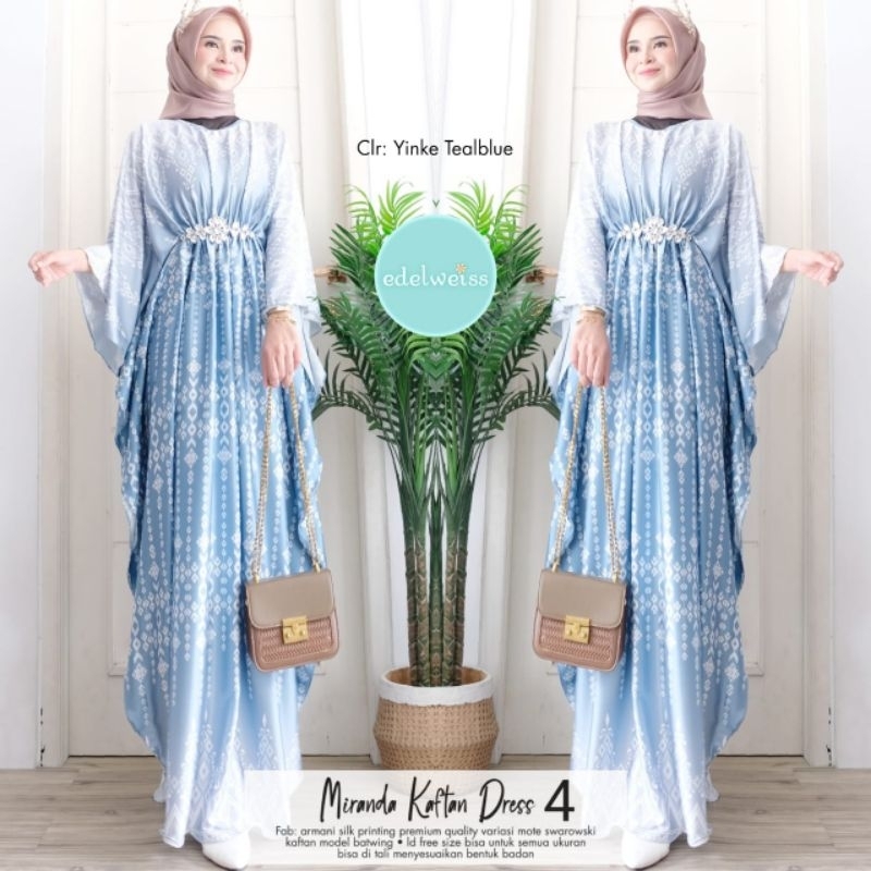 MIRANDA KAFTAN DRESS #4 BY EDELWEISS | KAFTAN DRESS PREMIUM| KAFTAN TERBARU | DRESS MUSLIM TERBARU |