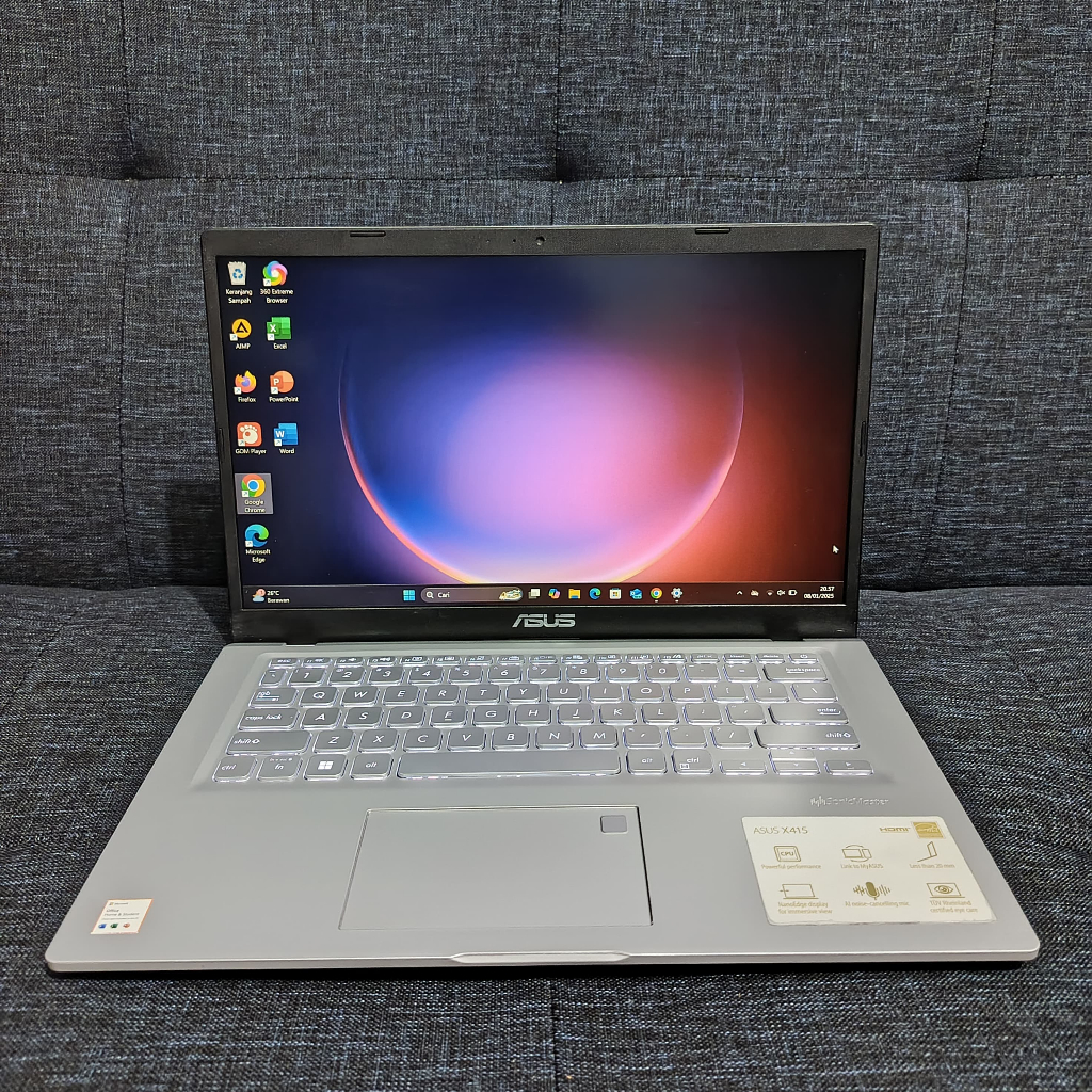 Laptop Second Asus Vivobook X415 i3-1115G4 RAM 8GB SSD 512GB Intel UHD 14"FHD IPS Slim  Mulus Murah