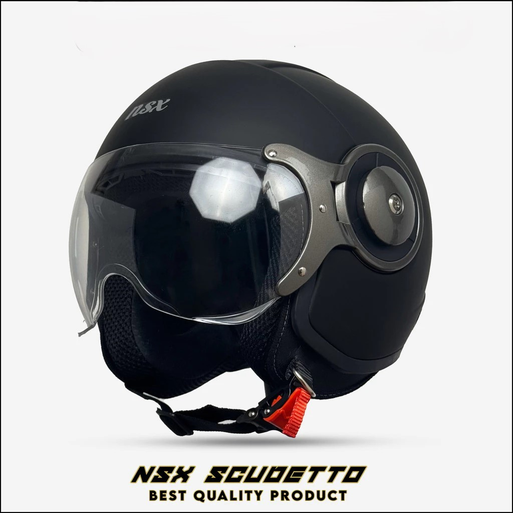Helm NSX Scudetto Hitam Doff | Helm Bogo Wanita Hijab SNI Helm Nsx Original