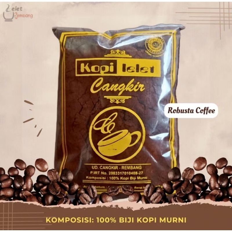 

Kopi Lelet cap Cangkir khas Lasem Rembang Robusta Bubuk Coffee