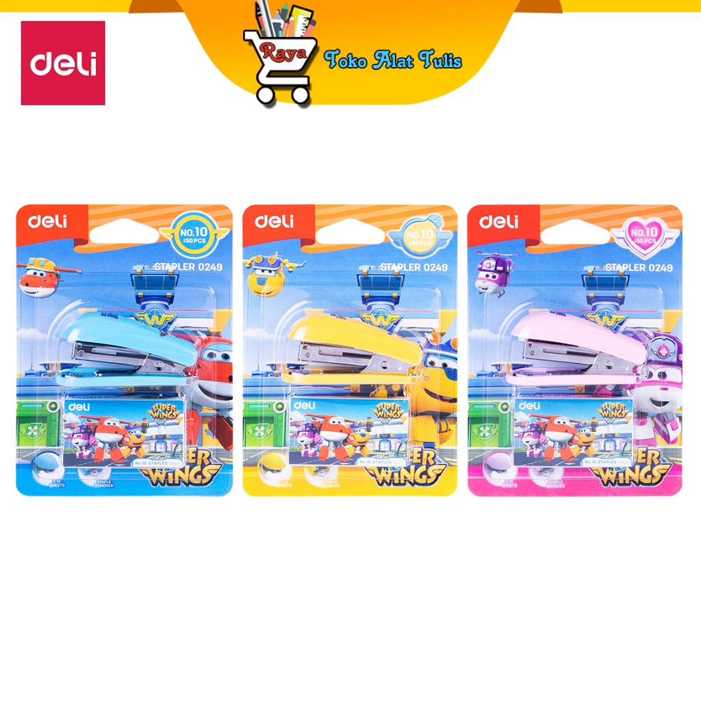 

Deli Mini Stapler Super Wings Stapler Sekolah 12 sheets, No.10 Kapasitas stapel maks. 40pcs E0249