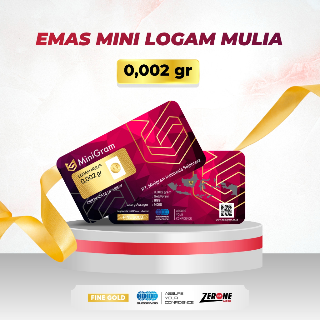 Emas 0.002 Gram Small Gold Logam Mulia Asli Mini Gold Emas Mini