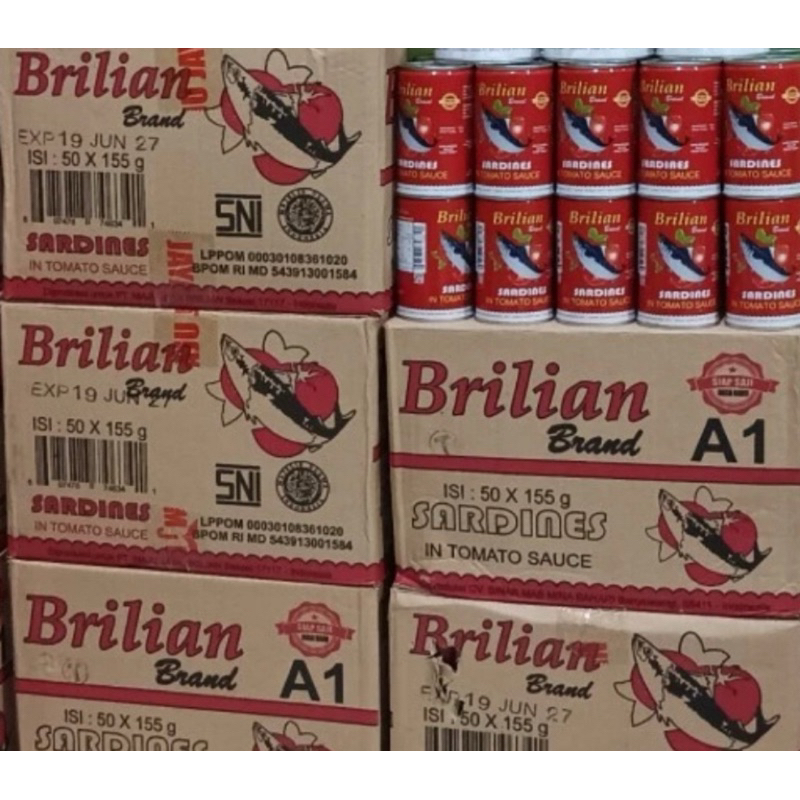 

Sarden Brilian Saus Tomat 155gr 5pcs Kaleng Termurah Berkualitas