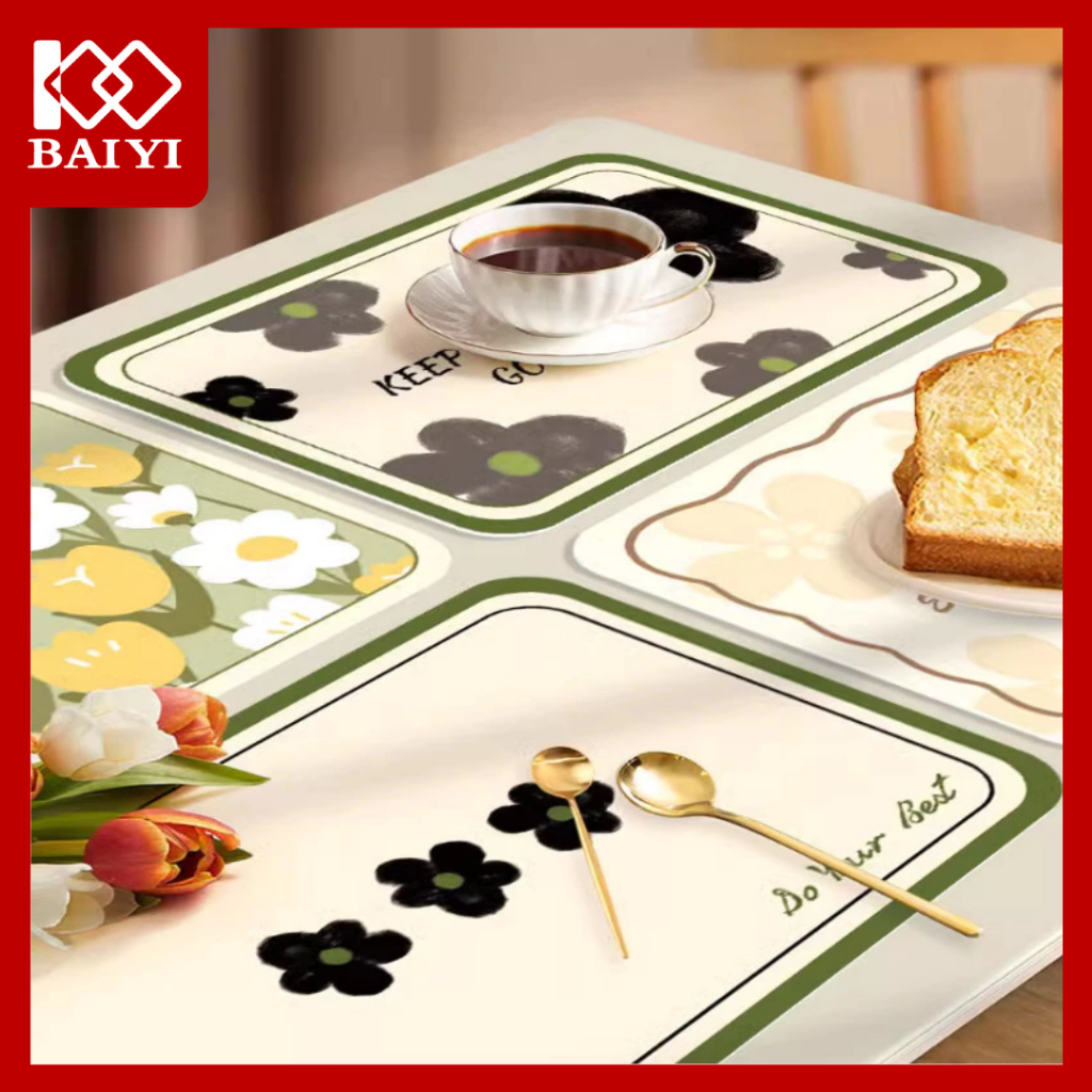 Alas piring dan tatakan gelas, alas meja, taplak meja, alas piring anti air dan minyak, alas piring 