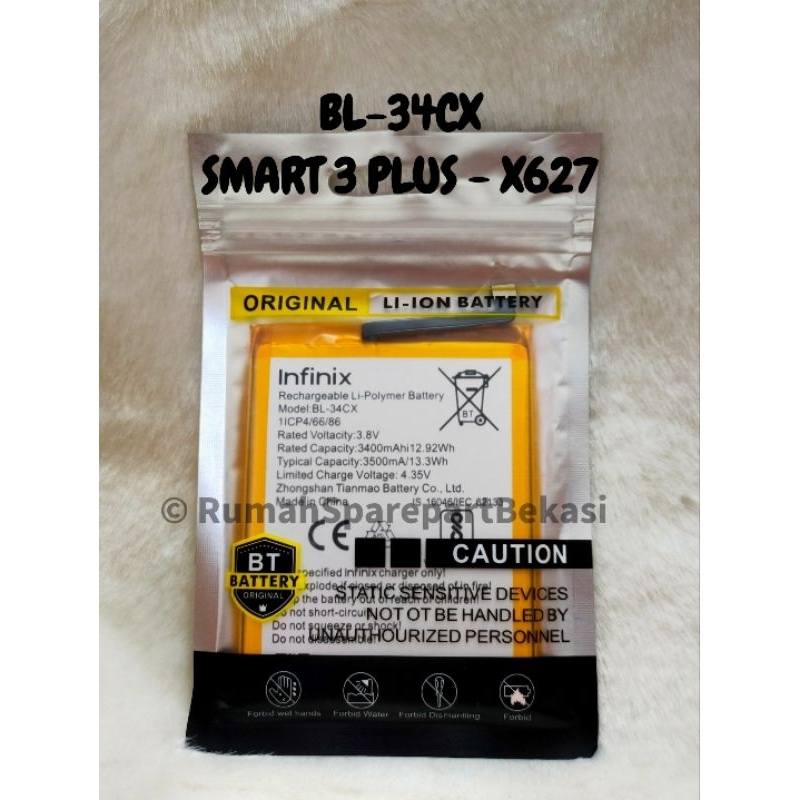 Baterai Infinix Smart 3 Plus/ X627 Infinix Batrai Battery Original