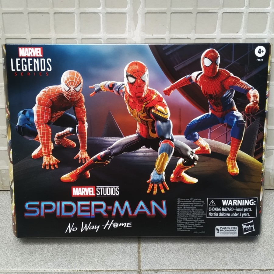 HASBRO MARVEL LEGENDS SPIDERMAN 3-PACK TOBEY ANDREW TOM NO WAY HOME