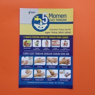Poster 5 Momen Cuci Tangan versi umum - 5 Momen Cuci Tangan Versi Rumah Tangga