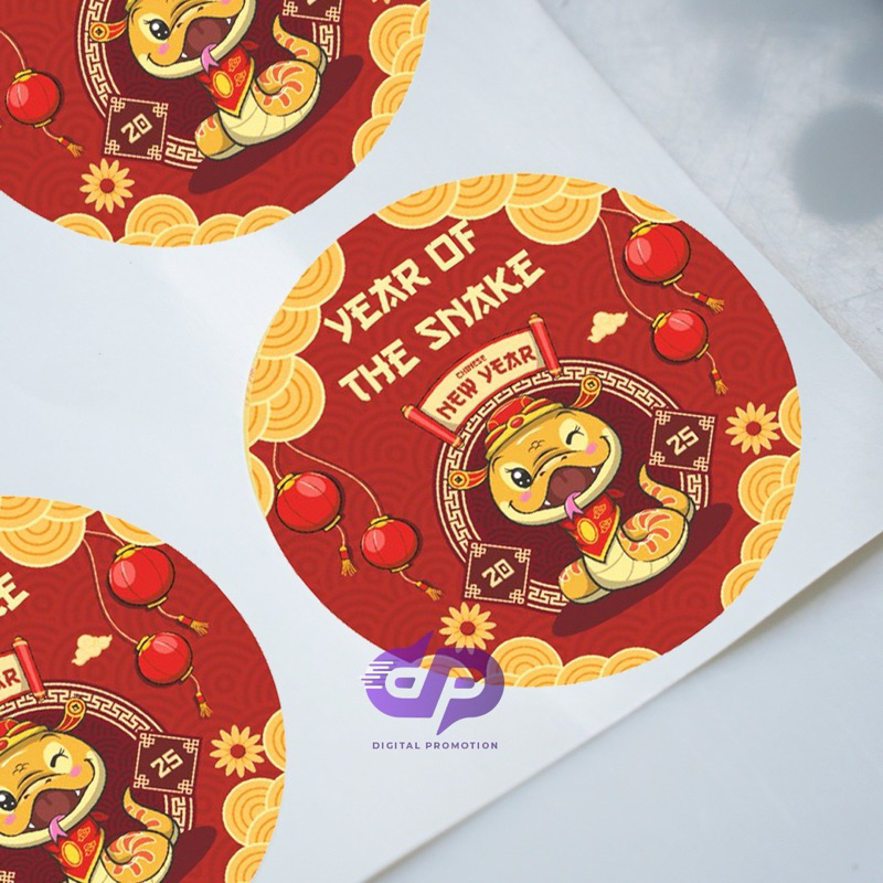 

Sticker Imlek Bulat 4x4 | Sticker Imlek Bulat 24 pcs | Sticker Hampers Imlek | Sticker Toples Bulat