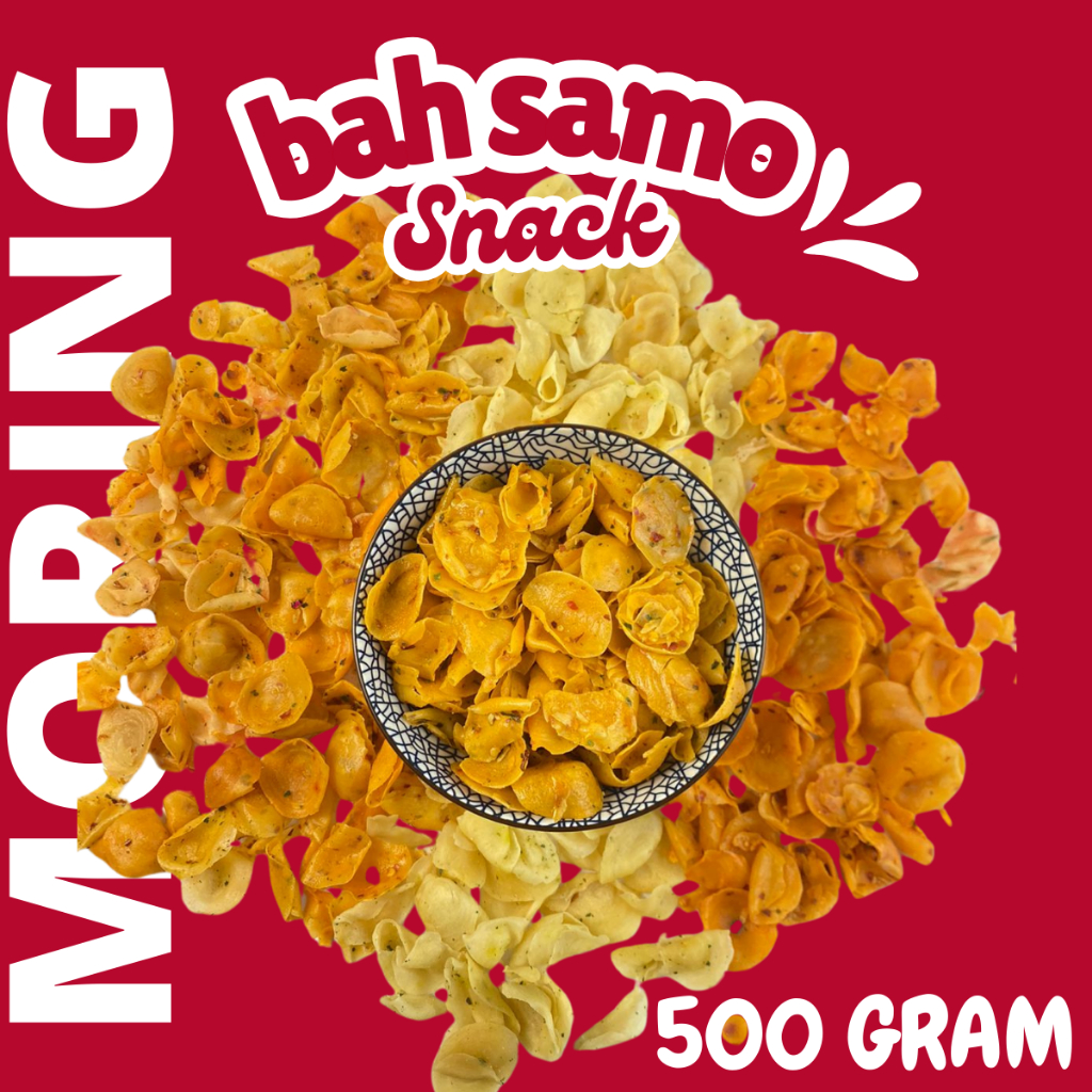 

(500 Gram) Snack Moring Abah Samo. Cemilan Snack, Tipis, Gurih dan Nikmat
