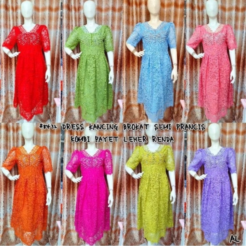 BISA SERAGAMAN DRESS BRUKAT ELGHANA 8432