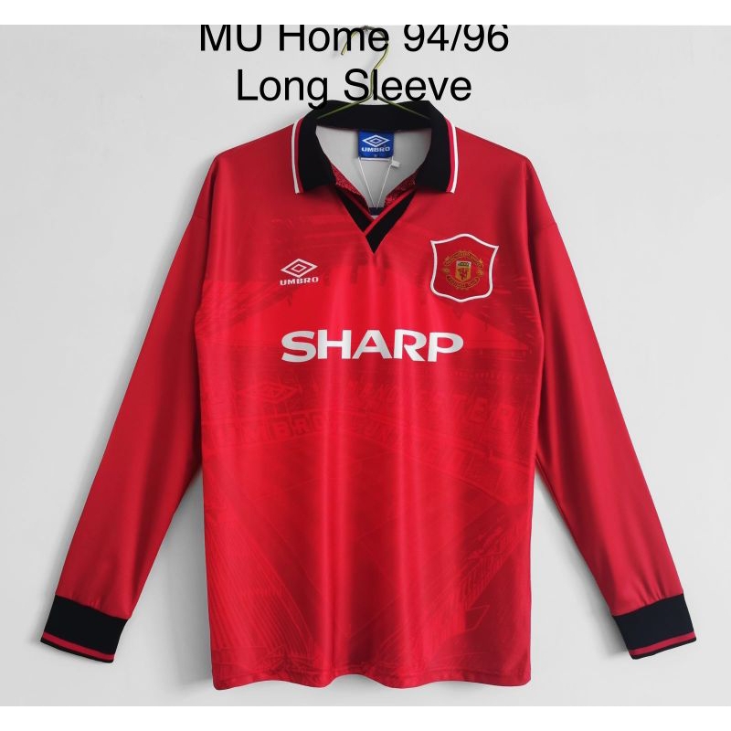 Jersey bola retro ls long Sleeve Manchester united mu home ls 94/96 season 1994/1996 grade AAA
