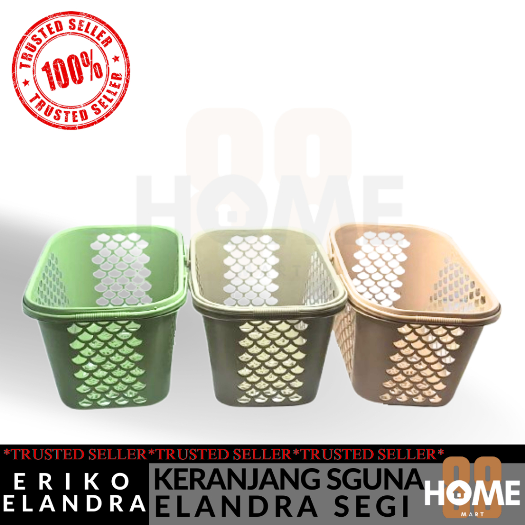 ERIKO ELANDRA KERANJANG SEGI -  KERANJANG PLASTIK SEGI SABUN  / KERANJANG SABUN SERBAGUNA