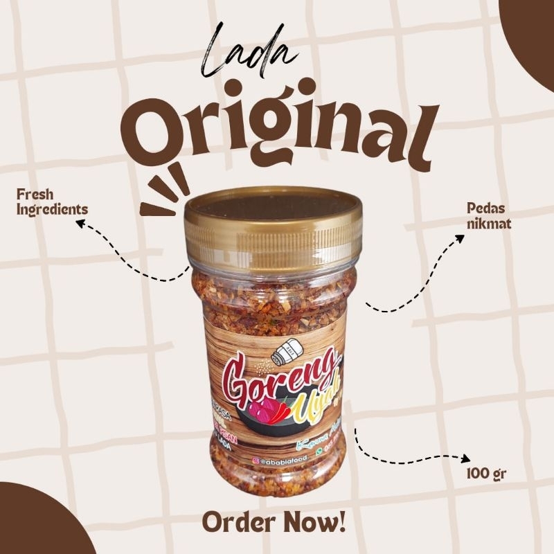 

Goreng Uyah Sambal Tabur Sambal Bawang Sumenep Cabai Domba 100gr (Rasa Ori Pedas Sedang)