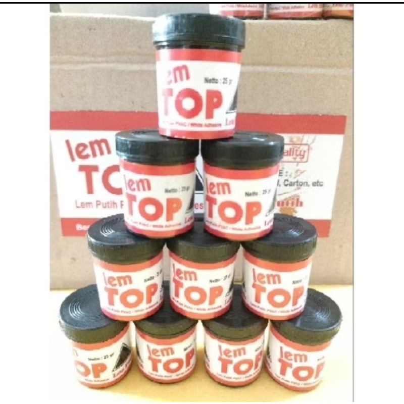 

lem putih top mini 25 gram/lem putih serbaguna( harga isi 12 pcs)
