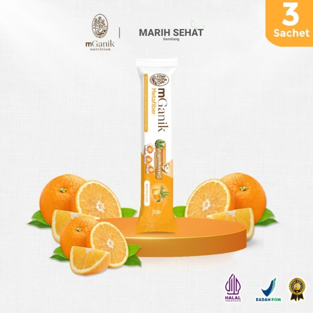 

(SUPLEMEN DIABETES) 3 Sachet mGanik Metafiber Jeruk Yuzu