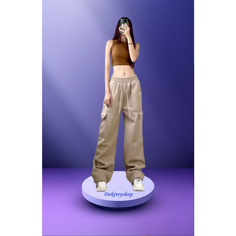 SWEATPANTS/CELANA CARGO WANITA