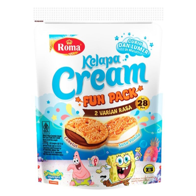 

Roma kelapa fun pack cream cokelat dan vanila 285 gram