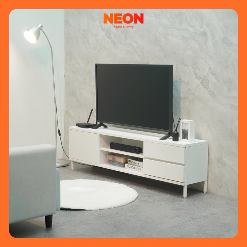 NEON Rak TV Beza Besi | Meja TV | Bufet TV Minimalis