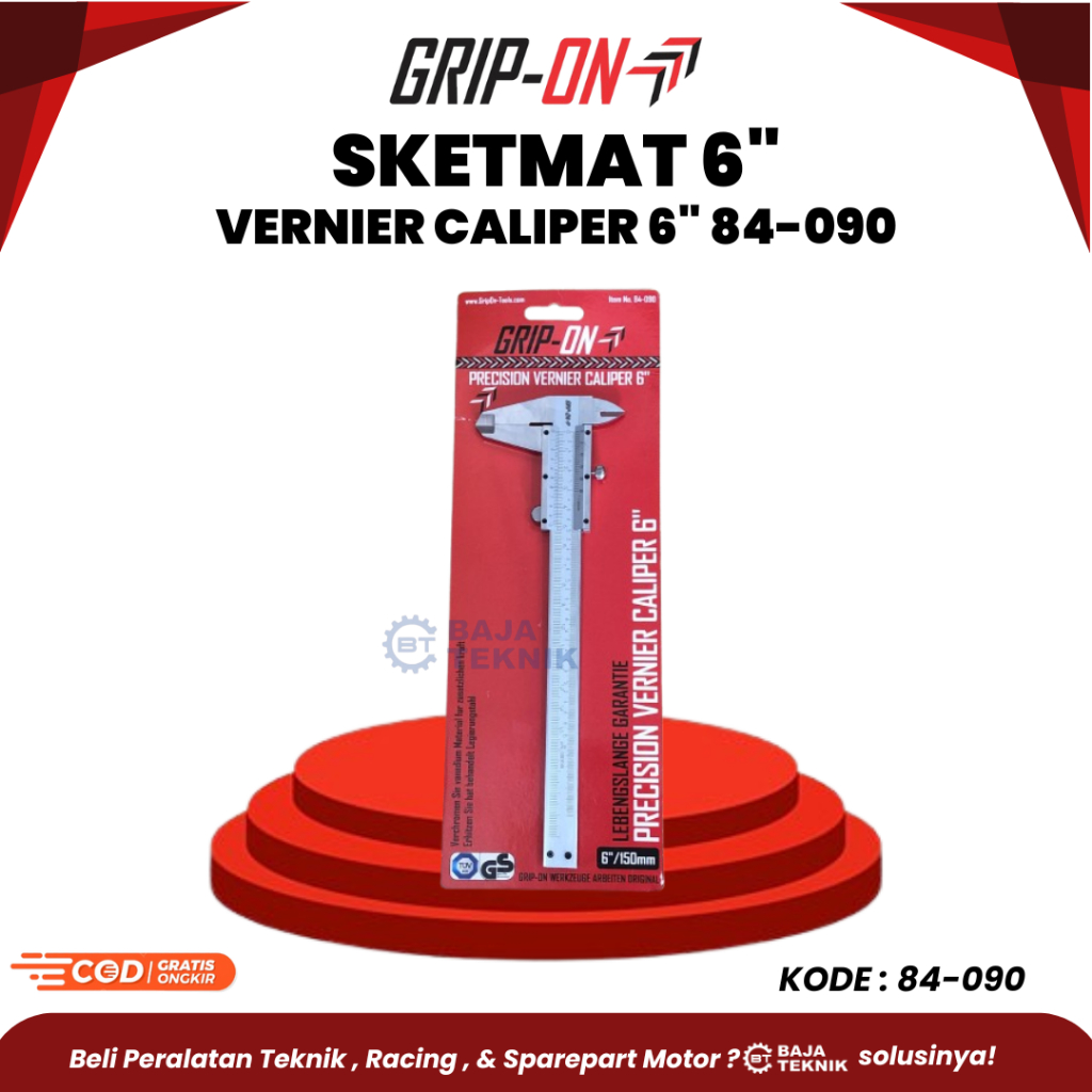 GRIP-ON VERNIER CALIPER 6" 84-090 | SIGMAT 6" GRIP-ON | JANGKA SORONG 6" GRIP-ON | PENGGARIS SKETMAT
