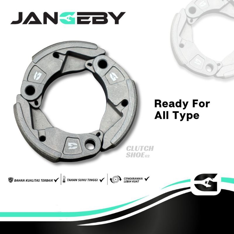 Kampas Ganda Jangeby Clutch Shoe G2 Semua type Dan Merek Motor Beat Scoopy Vario Pcx Adv Nmax Aerox 