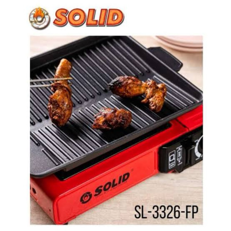 SOLID Grill Pan / BBQ Fry Pan Anti Lengket Home cooking