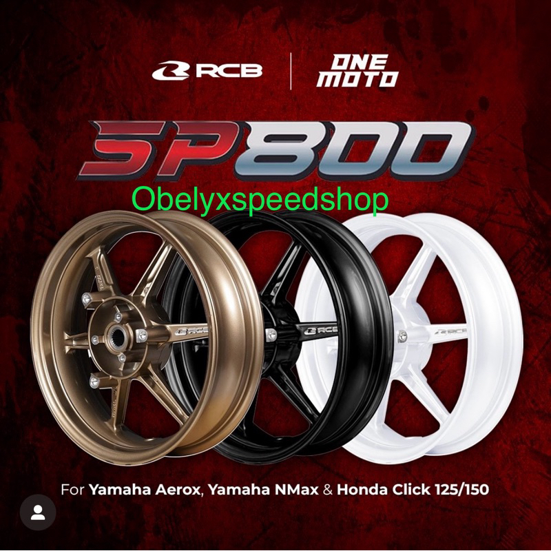 VELG RCB SP800 PCX 160 FRONT 275x14 & REAR 350x13 PLUG AND PLAY PCX 160 ORIGINAL