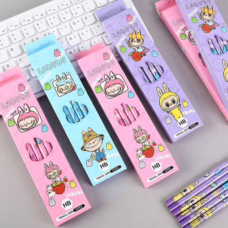 

BB Pensil Serut HB 12pcs motif Labubu