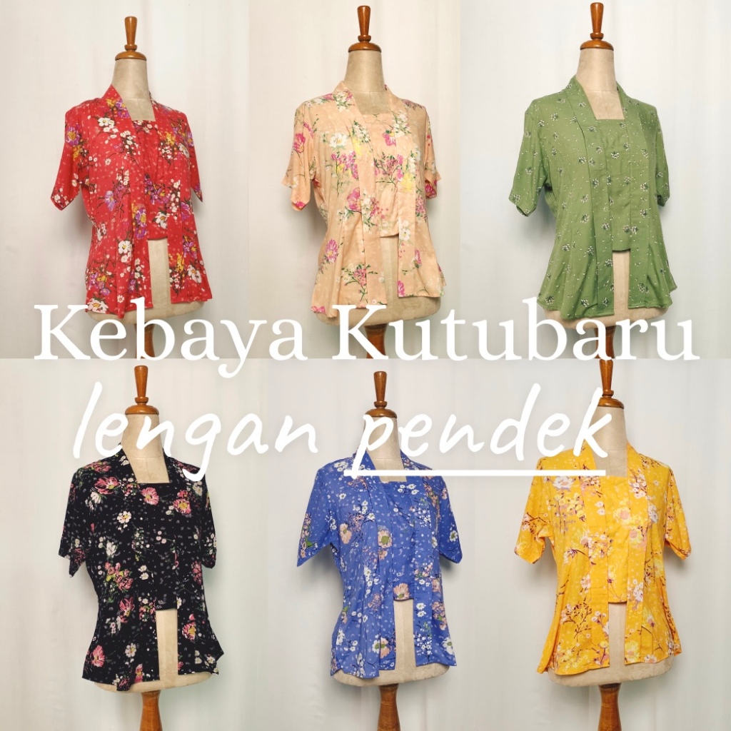 Loewes KEBAYA PENDEK MODERN KUTUBARU JADUL BUNGA FLORAL KUTU BARU CASUAL KUTU BARU LENGAN PENDEK RAY