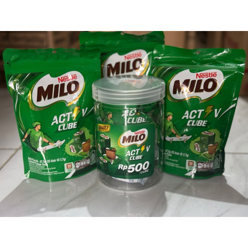 

Nestle Milo Act Cube Cokelat Isi 25 Pcs FREE TOPLES