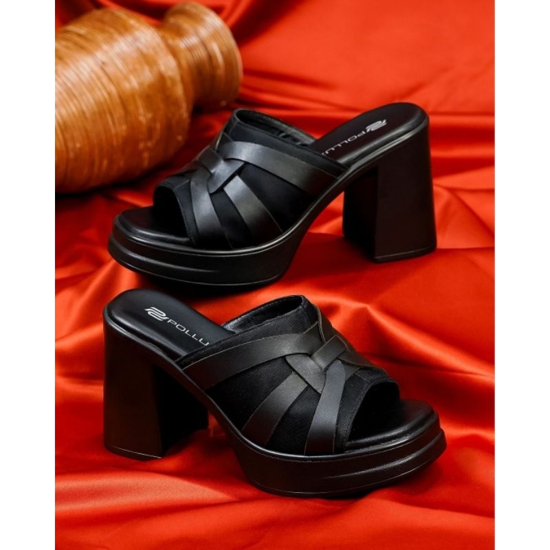 SANDAL POLLUX/SANDAL KULIT/SANDAL HAK CHUNKY POLLUX AS09