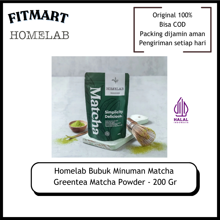 

Homelab Bubuk Minuman Matcha Premium / Greentea Matcha Powder - 200 Gr