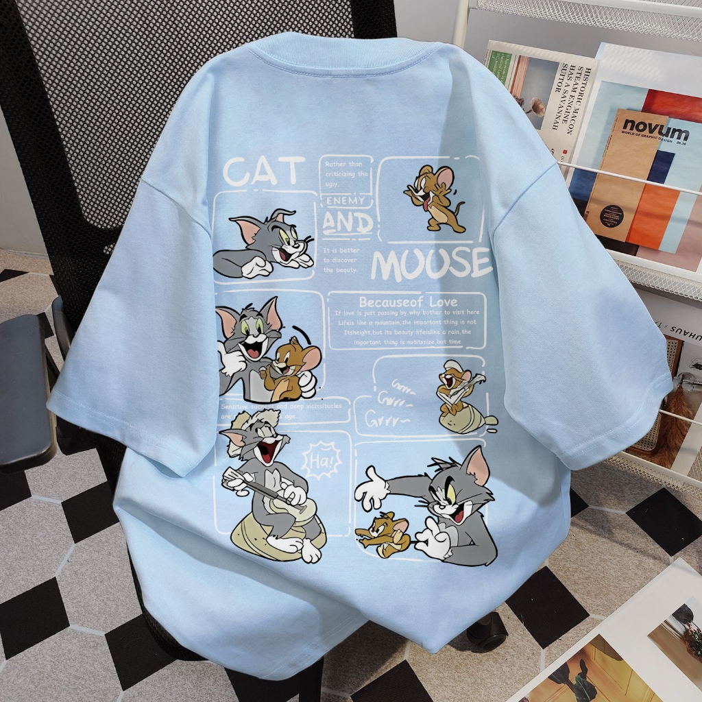 DISKON FORTEID BIRU LAUT T-SHIRT LENGAN PENDEK BAJU KAOS OVERSIZE WANITA BAJU KAUS WANITA KOREA BAJU