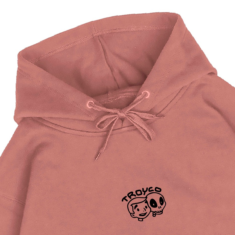 Troy Company Pullover Hoodie Pink Salmon Best Friend - Hoodie Pria Wanita Pink Salmon KH 2635