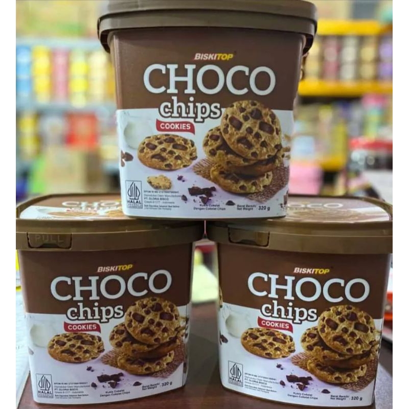 

biskitop choco chip kaleng 1 dus isi 6
