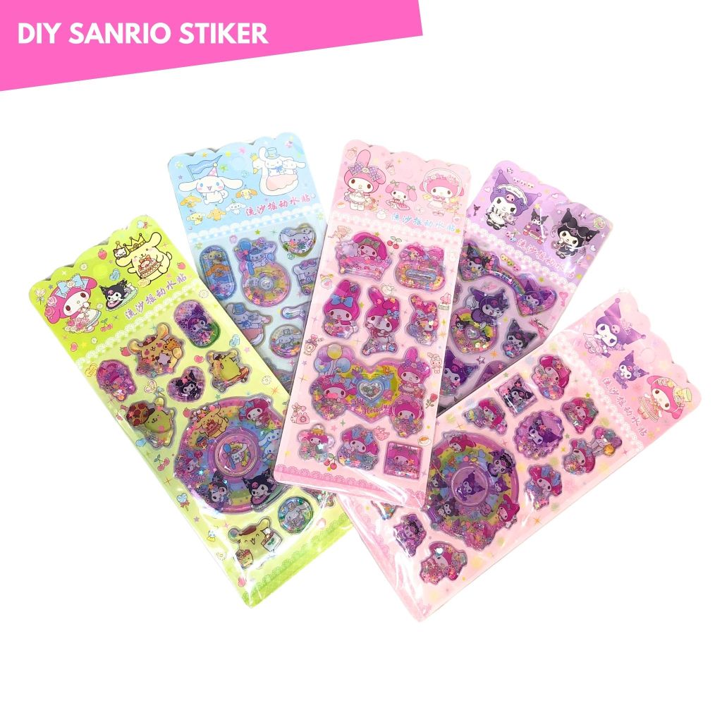 

Stiker 3D Water Glitter Sanrio Kuromi Cinamonrol Sticker Impor #XL-STK Tempelan Stiker Air Glitter Timbul Karakter Mix Sticker Premium Mainan Anak DIY Stiker - MOTIF MIX
