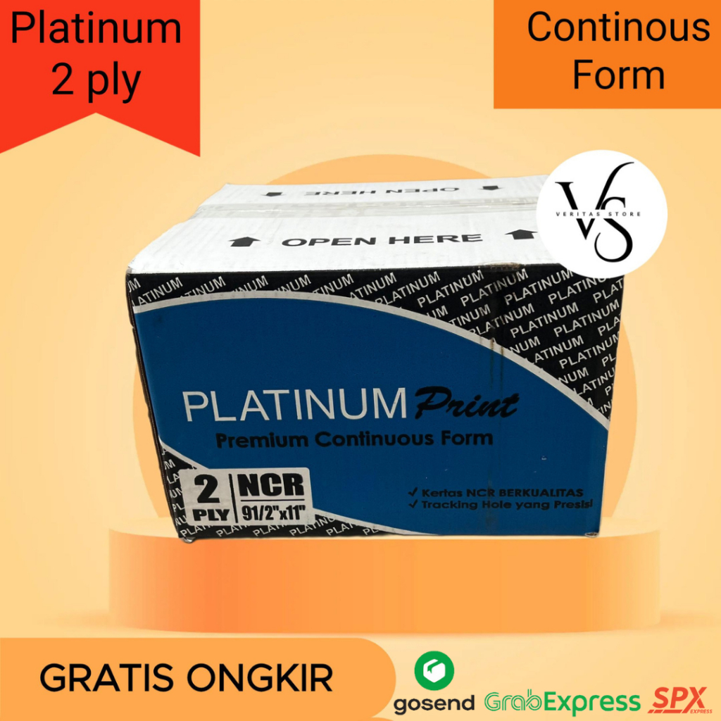 

Kertas Faktur / Kertas Continuous Form 2 Ply dan 2 Ply bagi 2 ukuran 9½ x 11 merk PLATINUM Kualitas Terbaik