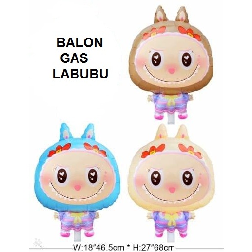 

1pack / 50biji Labubu Kecil; (BALON GAS/FOIL/TERBANG/KARAKTER )